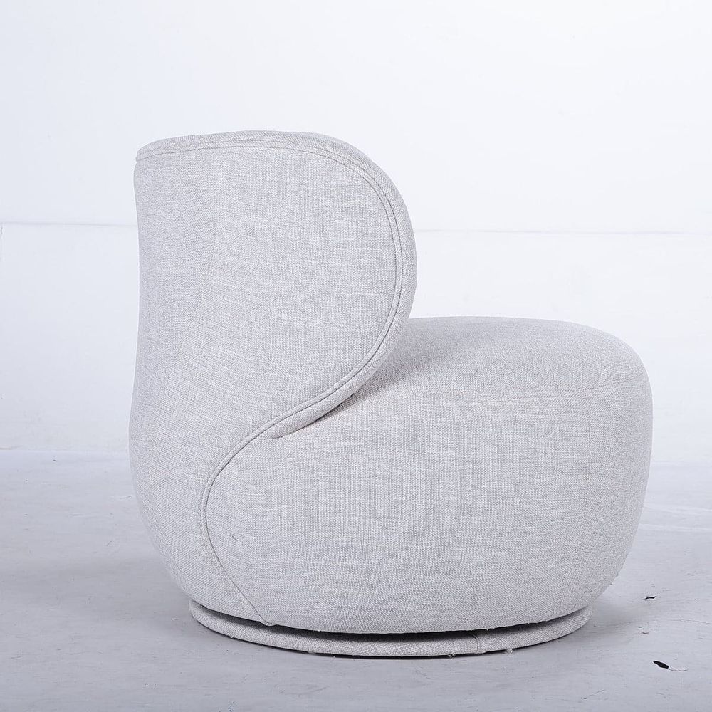 Bun Swivel Chair-France & Son-FB7001OWHT-Lounge Chairs-2-France and Son