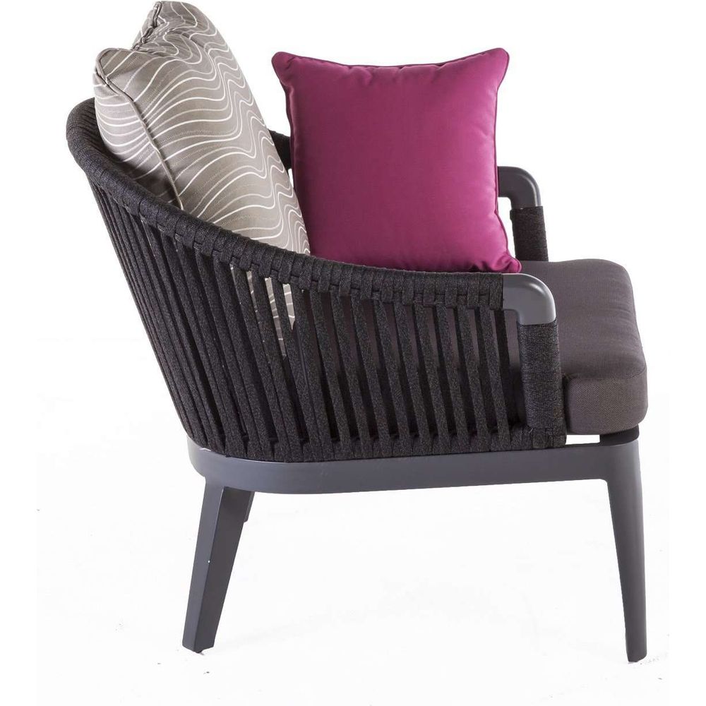 Modern Kaelin Lounge Chair - Outdoor-France & Son-FCC2110BLK-Outdoor Lounge Chairs-2-France and Son