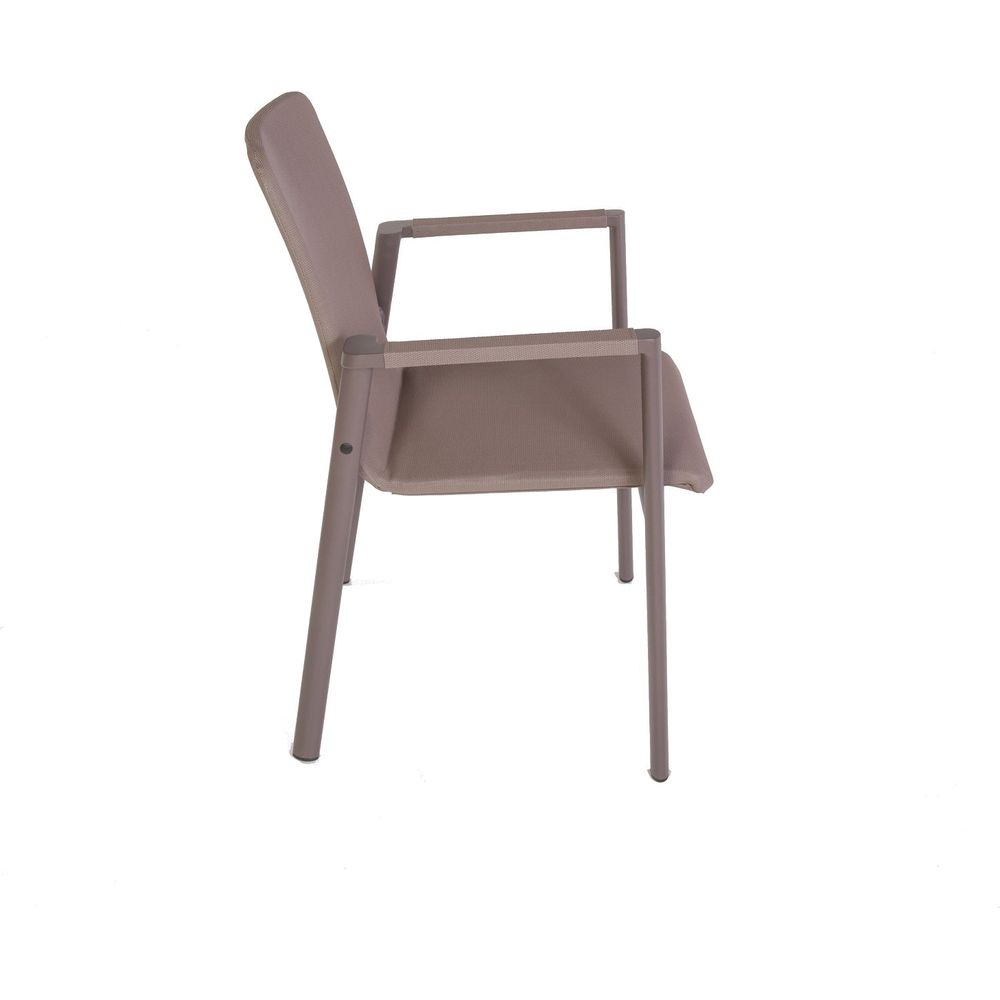 Lanai Mesh Stackable Outdoor Dining Arm Chair