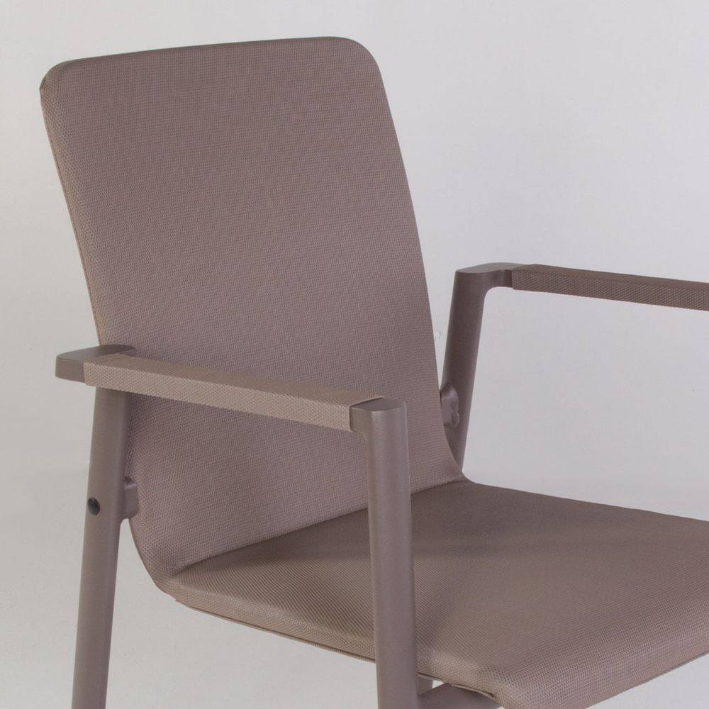Lanai Mesh Stackable Outdoor Dining Arm Chair