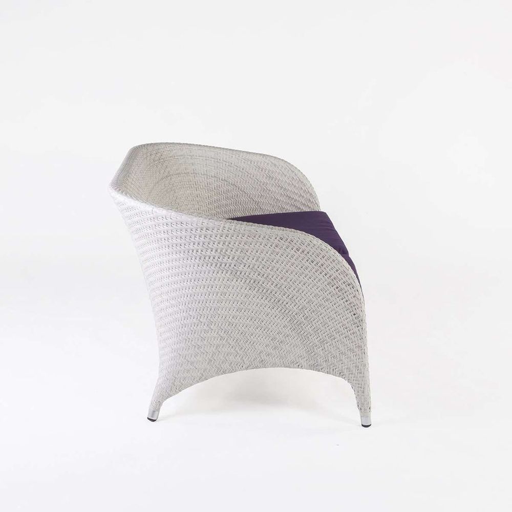 Darcy Outdoor Sofa with Sunbrella Cushion-France & Son-FCC7611WHTPUR-Outdoor Sofas-2-France and Son