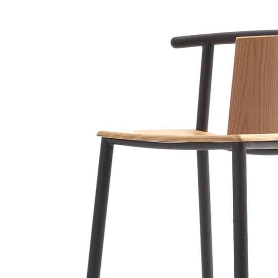 Horsens Panda Bar Stool-France & Son-FEB3449DGREYC-Bar Stools-3-France and Son