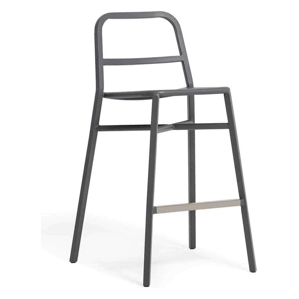 Cosimo Hollow Back Bar Stool-France & Son-FEB4606DGREYD-Bar Stools-2-France and Son