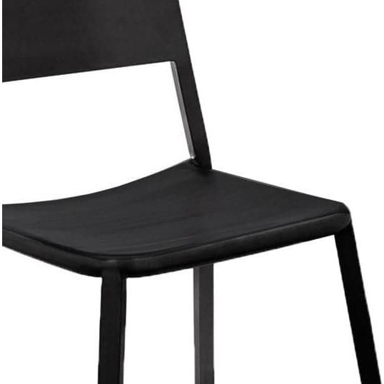 Mid Century Stainless Tutti Chair - Black-France & Son-FEC3606BLKA-Dining Chairs-3-France and Son