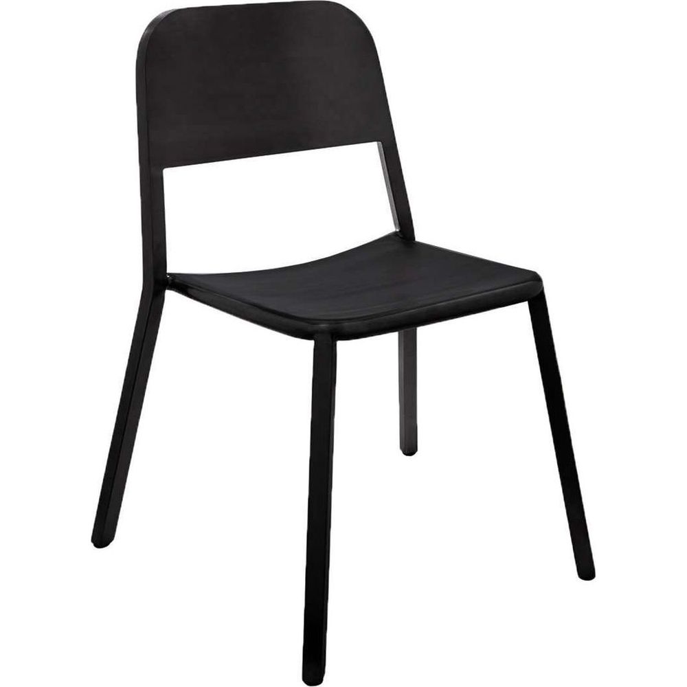 Mid Century Stainless Tutti Chair - Black-France & Son-FEC3606BLKA-Dining Chairs-1-France and Son