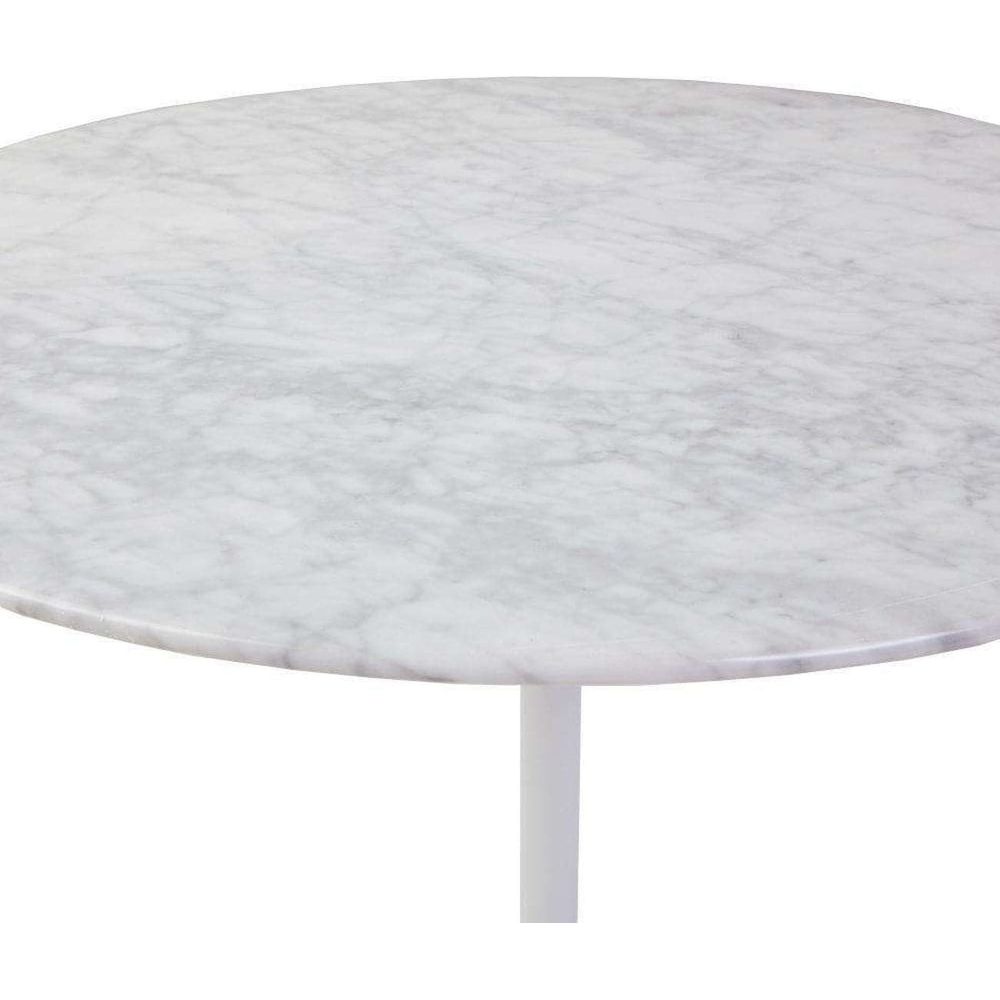 Carrara Marble Tulip Side Table - 20"-France & Son-RT335SWHITE-Side Tables-3-France and Son