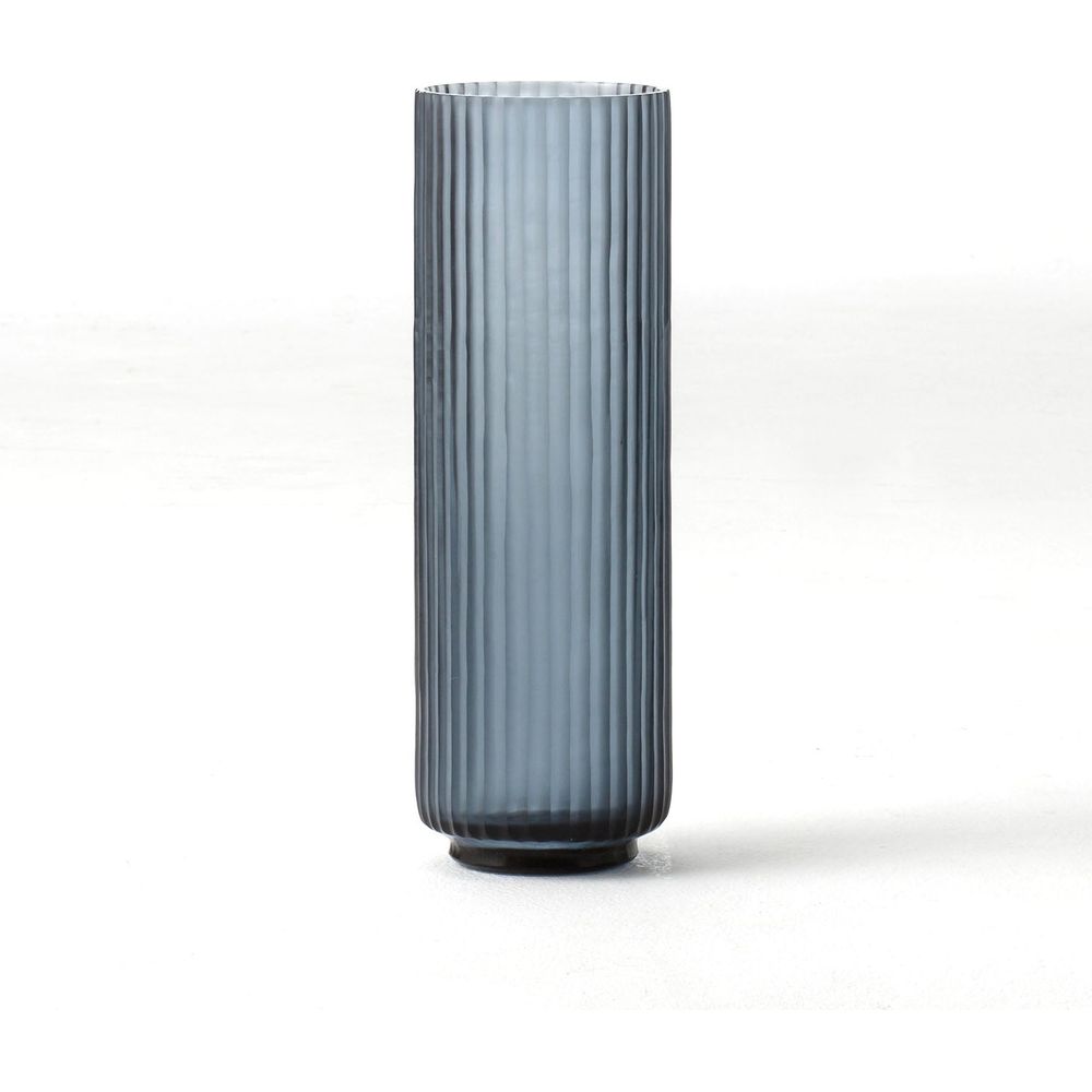 Indra Fluted Tall Vase - Blue
