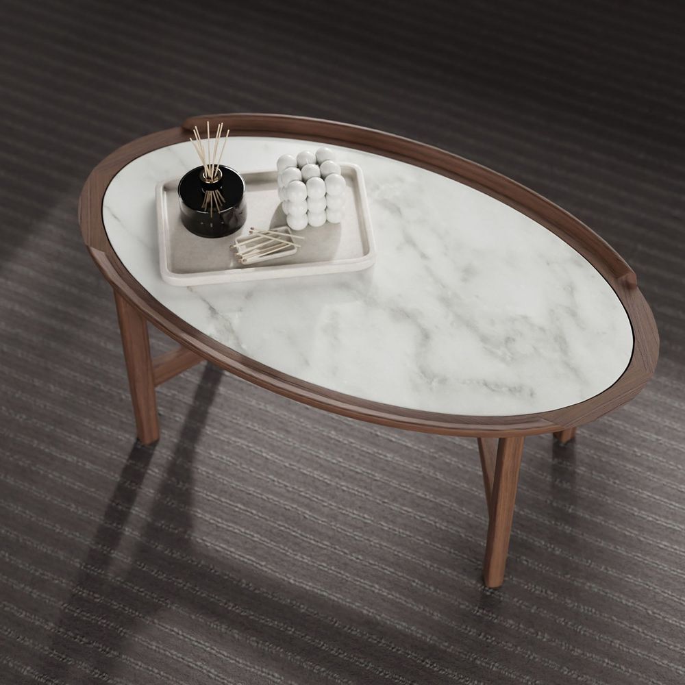 Luxor Oval Marble Coffee Table
