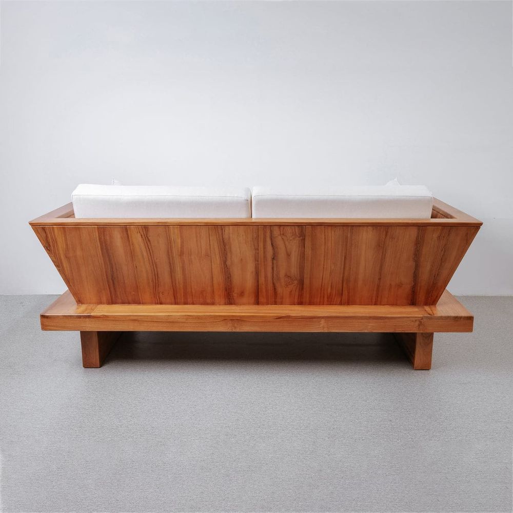 Zen Teak Platform Sofa-France & Son-FL1006-Outdoor Sofas-4-France and Son