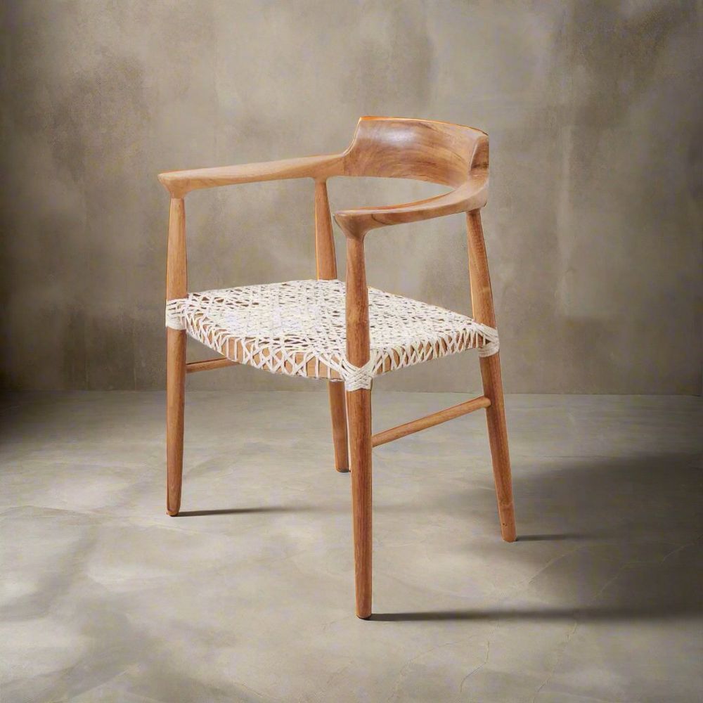 Helma Woven Dining Arm Chair