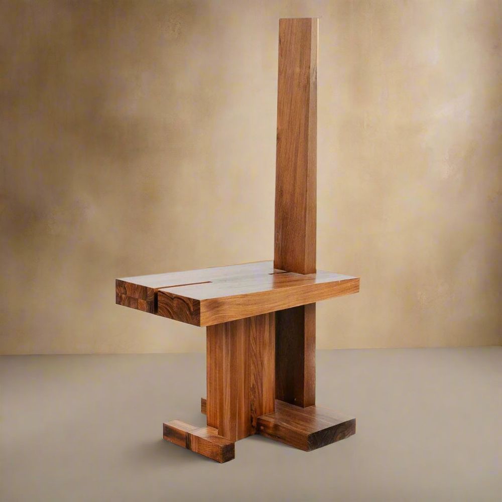 Damla Teak Side Chair-France & Son-FL1011NTRL-Dining Chairs-1-France and Son