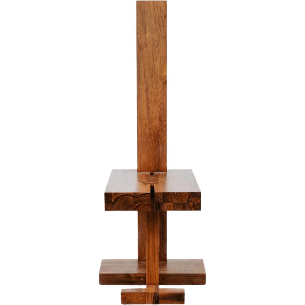 Damla Teak Side Chair-France & Son-FL1011NTRL-Dining Chairs-2-France and Son