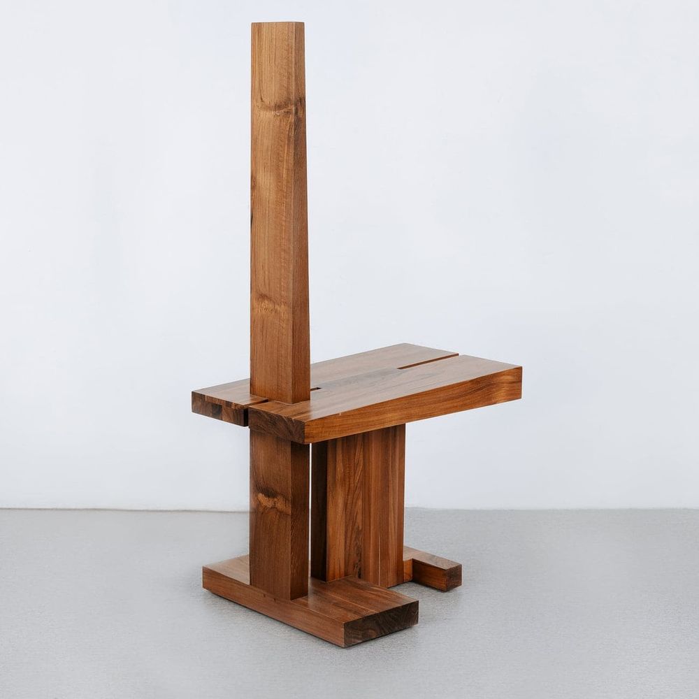 Damla Teak Side Chair-France & Son-FL1011NTRL-Dining Chairs-5-France and Son