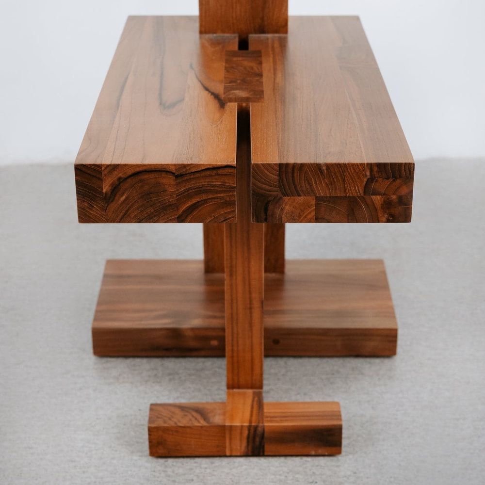 Damla Teak Side Chair-France & Son-FL1011NTRL-Dining Chairs-6-France and Son