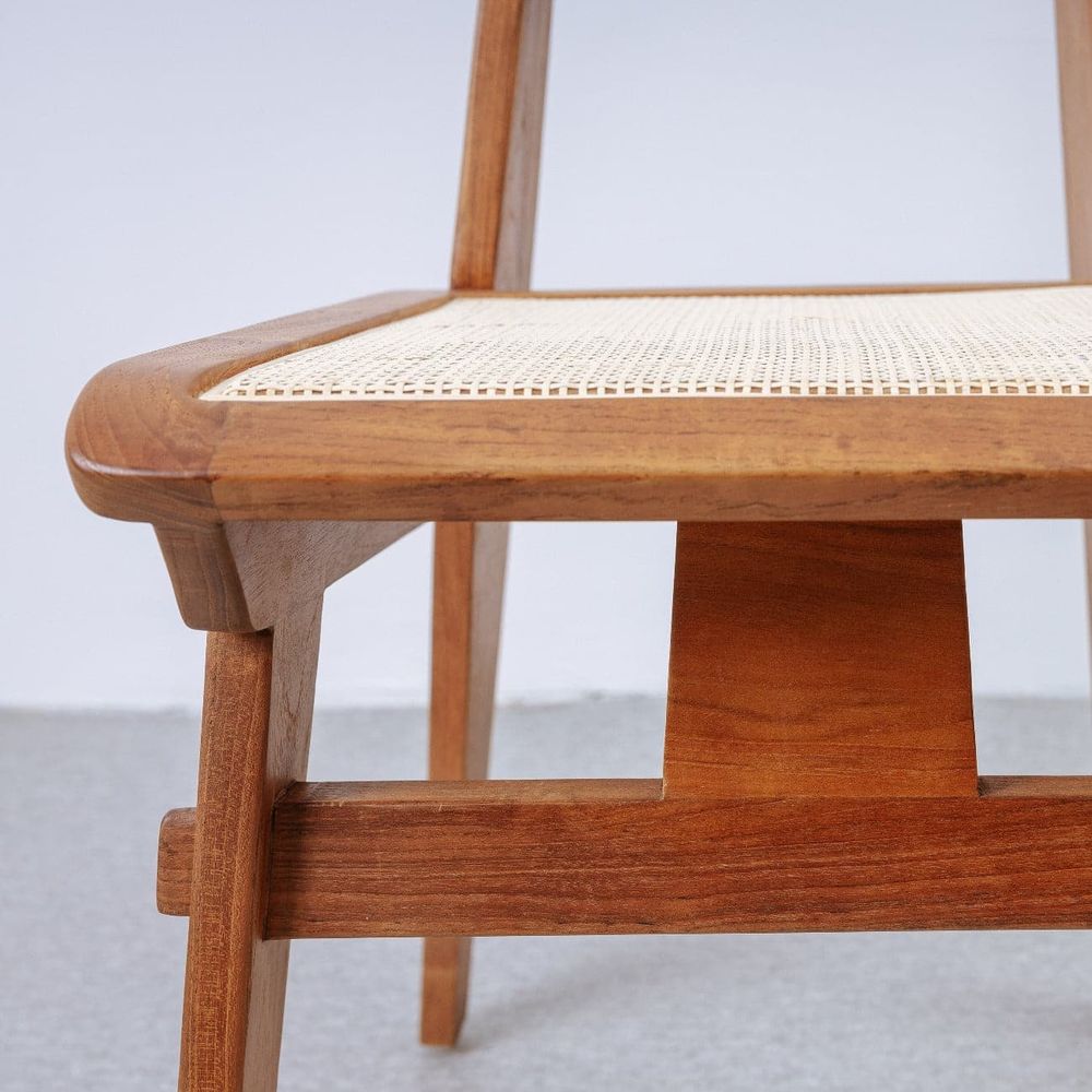 Jensen Dining Chair with Cane-France & Son-FL1386-Dining Chairs-4-France and Son