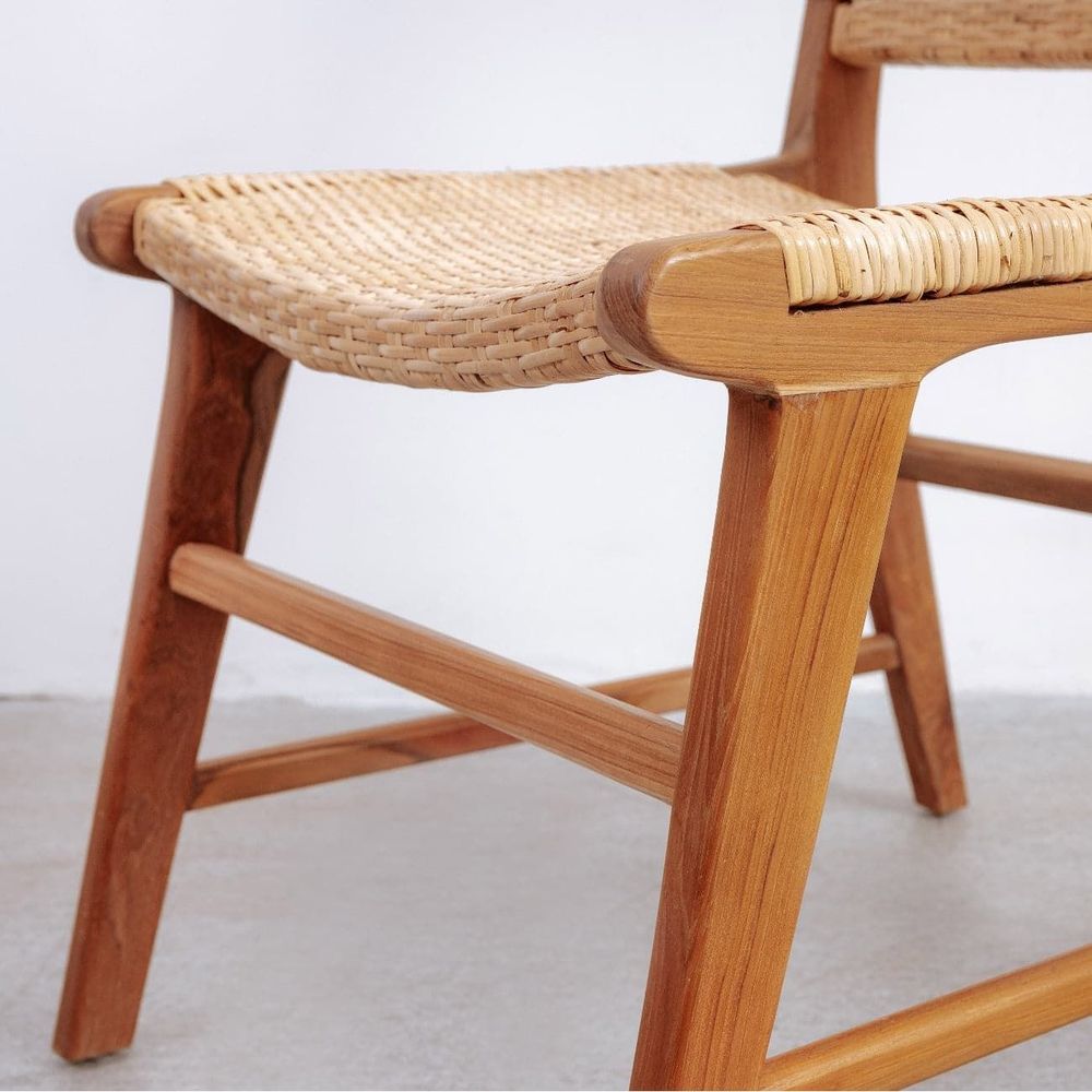 Basham Cane Dining Side Chair-France & Son-FL1024-Dining Chairs-3-France and Son