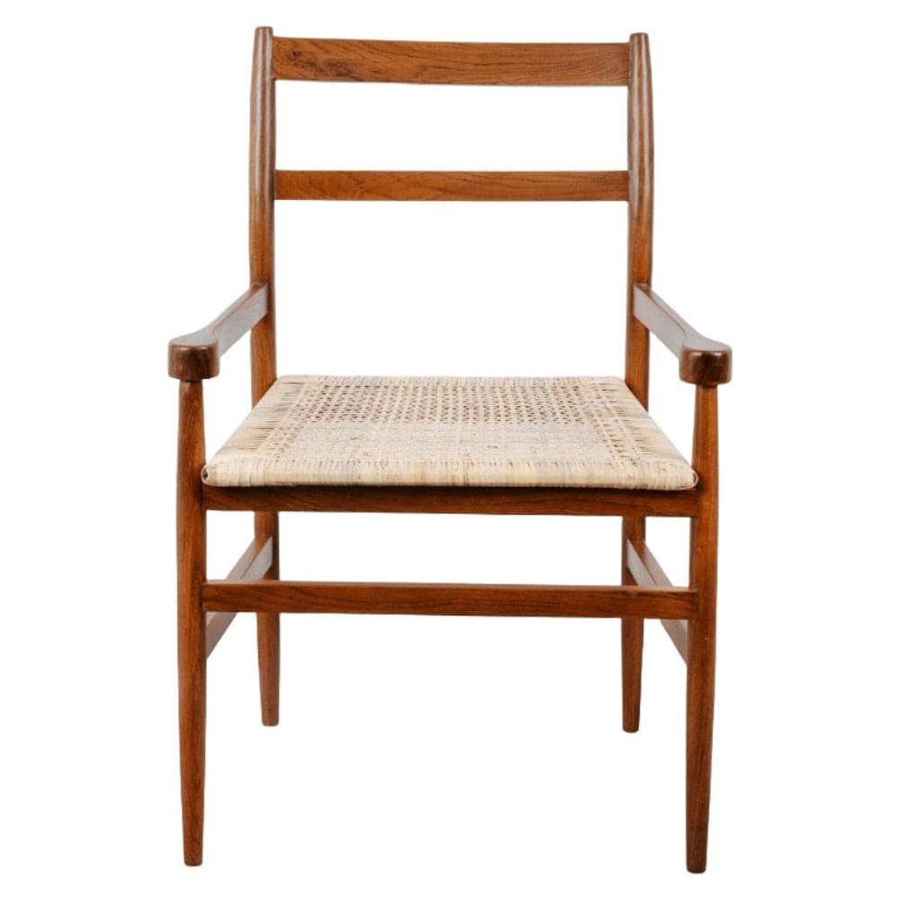 Derichs Dining Arm Chair with Cane Seat-France & Son-FL1035-Dining Chairs-2-France and Son
