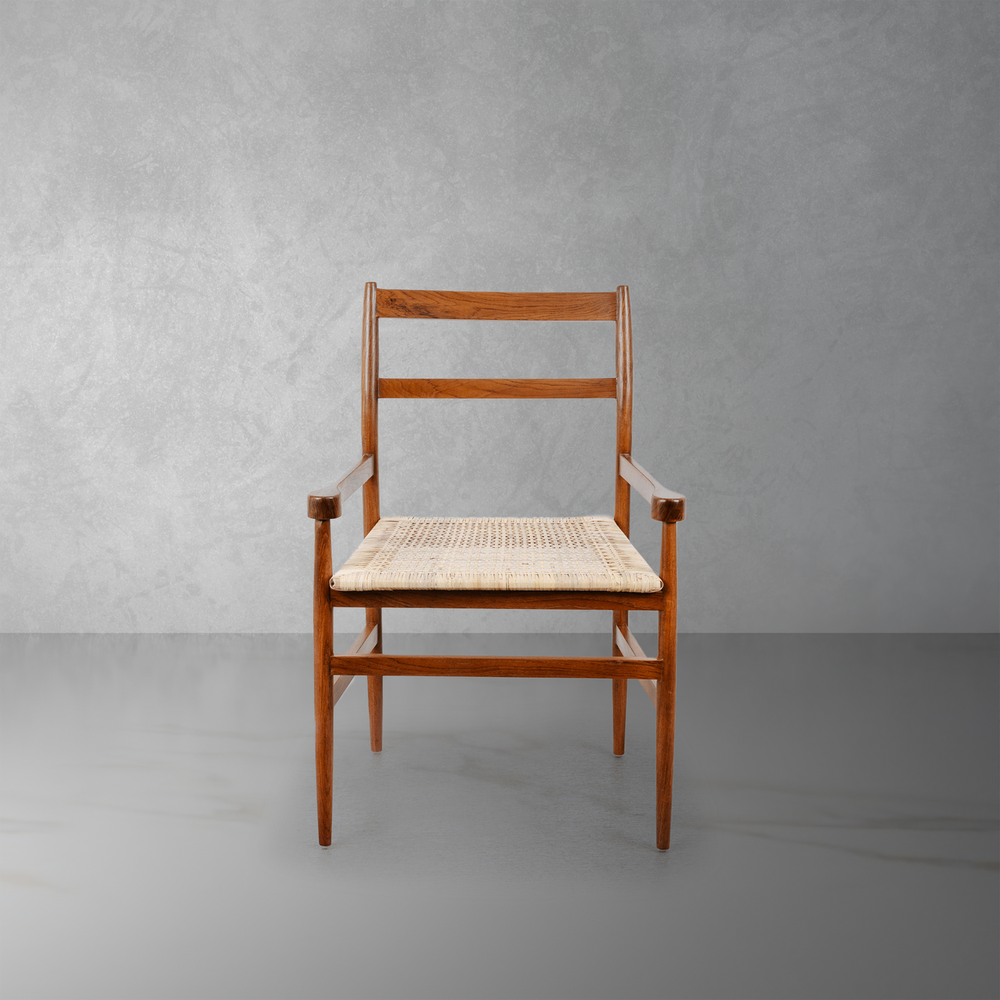 Derichs Dining Arm Chair with Cane Seat-France & Son-FL1035-Dining Chairs-2-France and Son