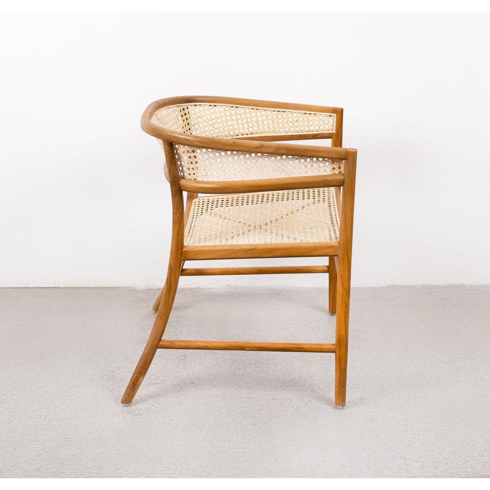Henley Cane Arm Chair-France & Son-FL1039-Dining Chairs-5-France and Son
