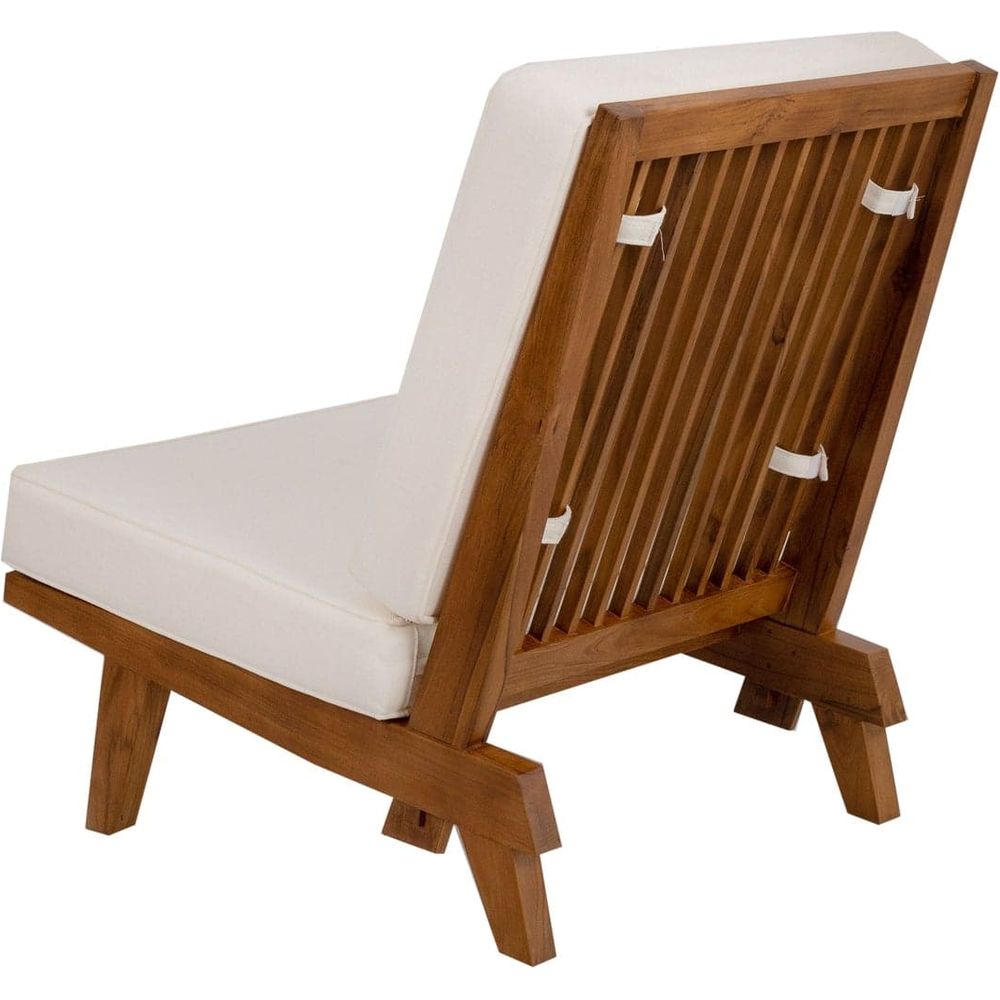 Naka Armless Platform Lounge Chair-France & Son-FL1042BGE-SQ-Lounge Chairs-3-France and Son