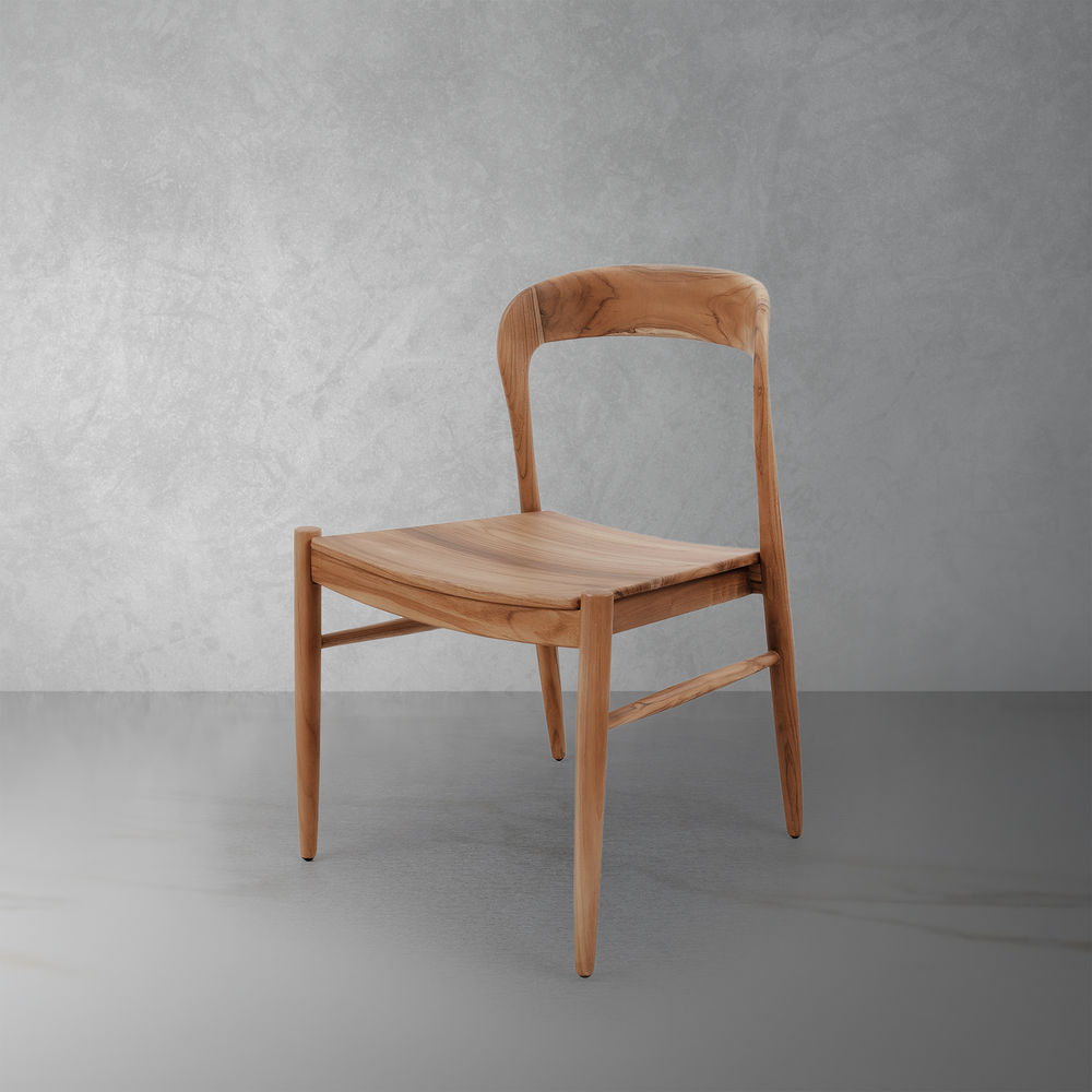 Imogen Teak Dining Chair-France & Son-FL1052-Dining ChairsSingle-1-France and Son