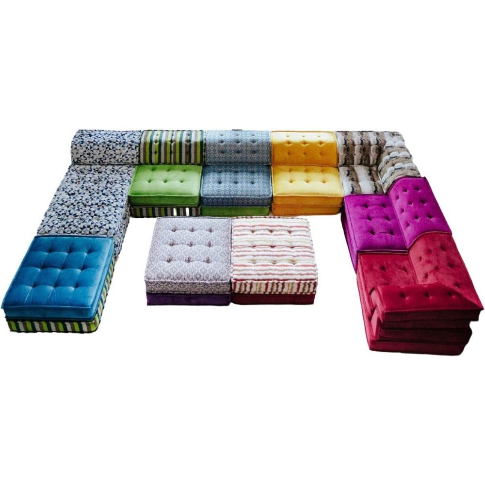 Bohemian Modular Sectional-France & Son-FL1057BKSEAT-BLUE-SectionalsBlue Section-10-France and Son