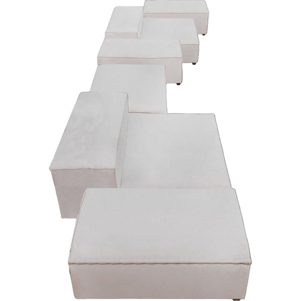 Barrett Modular Sectional - Fabric-France & Son-FL1065FBGE-SET-SectionalsComplete 8pc Set-1-France and Son