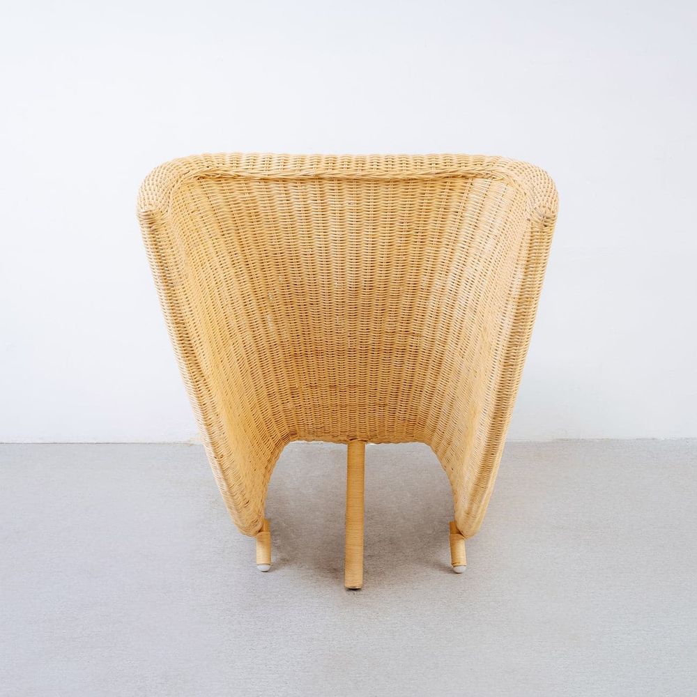 Rattan Felt Chair-France & Son-FL1071-Lounge Chairs-4-France and Son