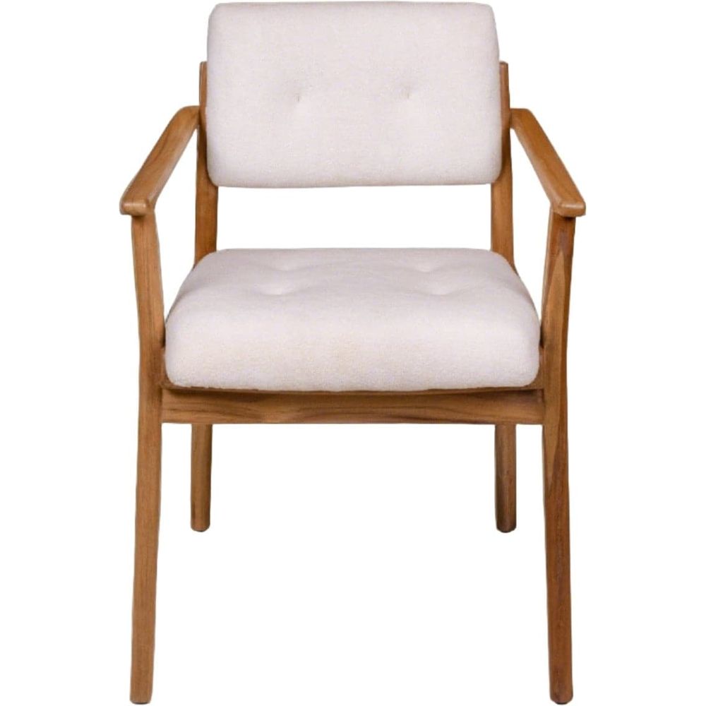 McMillian Dining Arm Chair-France & Son-FL1072OWHT-Dining Chairs-2-France and Son