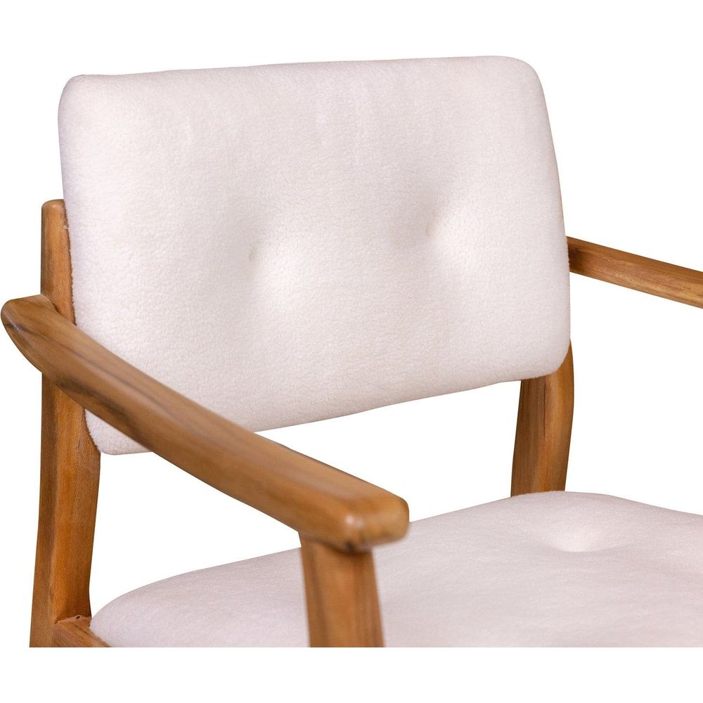 McMillian Dining Arm Chair-France & Son-FL1072OWHT-Dining Chairs-8-France and Son