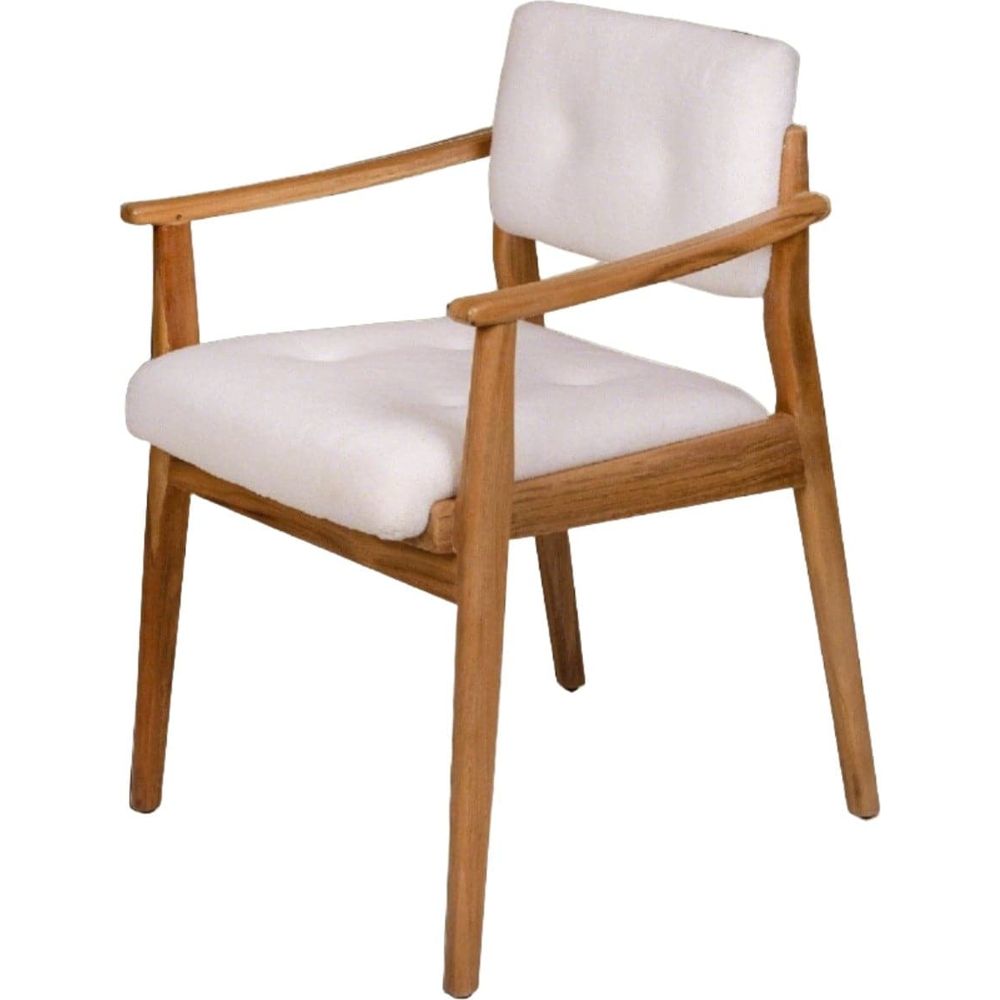 McMillian Dining Arm Chair-France & Son-FL1072OWHT-Dining Chairs-3-France and Son