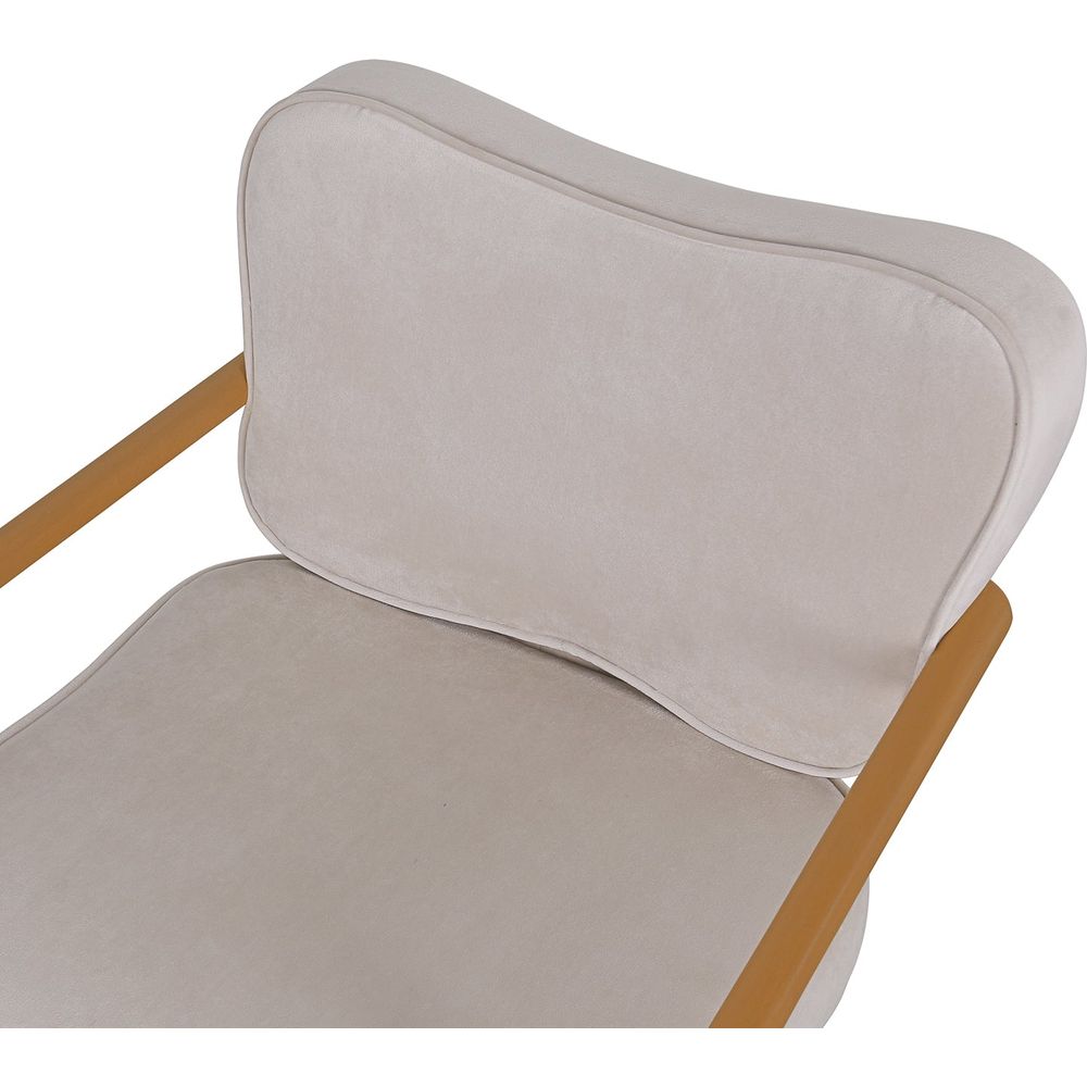 Charlotte Dining Arm Chair - Beige Velvet
