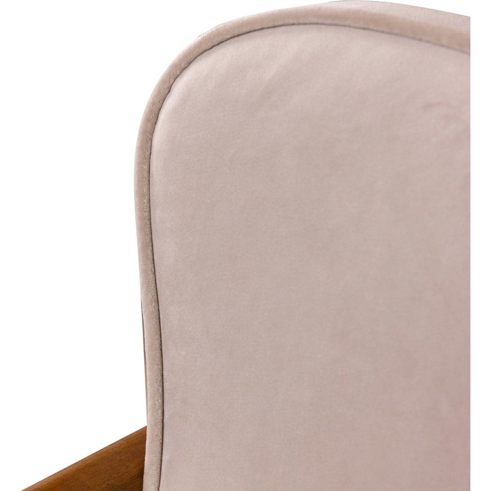 Royere Dining Arm Chair - Velvet-France & Son-FL1087H-BGE-Dining Chairs-7-France and Son