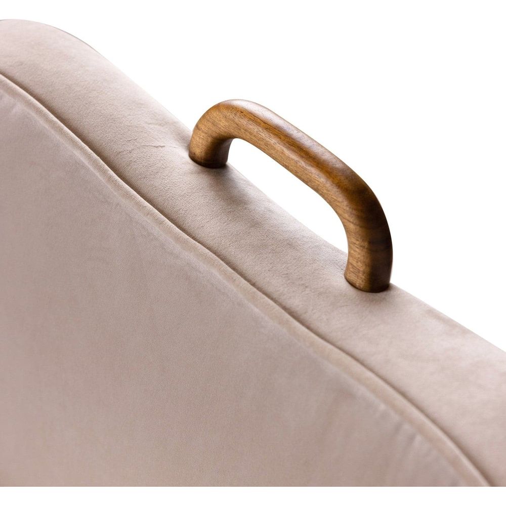 Royere Dining Arm Chair - Velvet (New Version)-France & Son-FL1087H-BGE-NEW-Dining Chairs-7-France and Son
