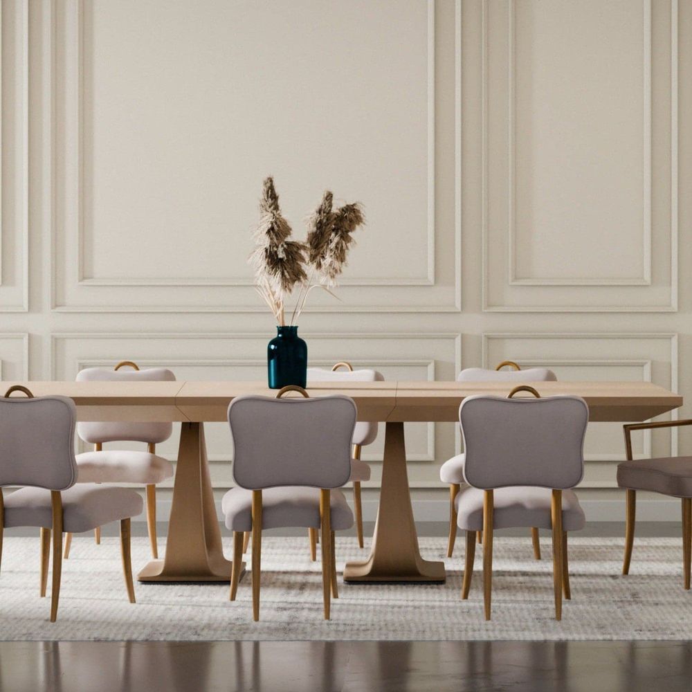 Royere Dining Chair - Velvet (2022 Model)-France & Son-FL1088H-BGE-Dining Chairs-2-France and Son
