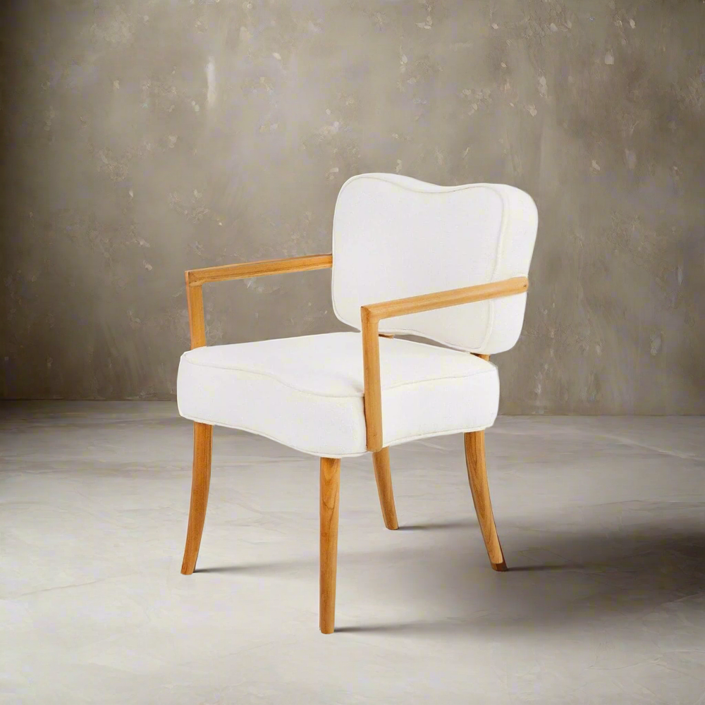 Charlotte Dining Arm Chair - Ivory