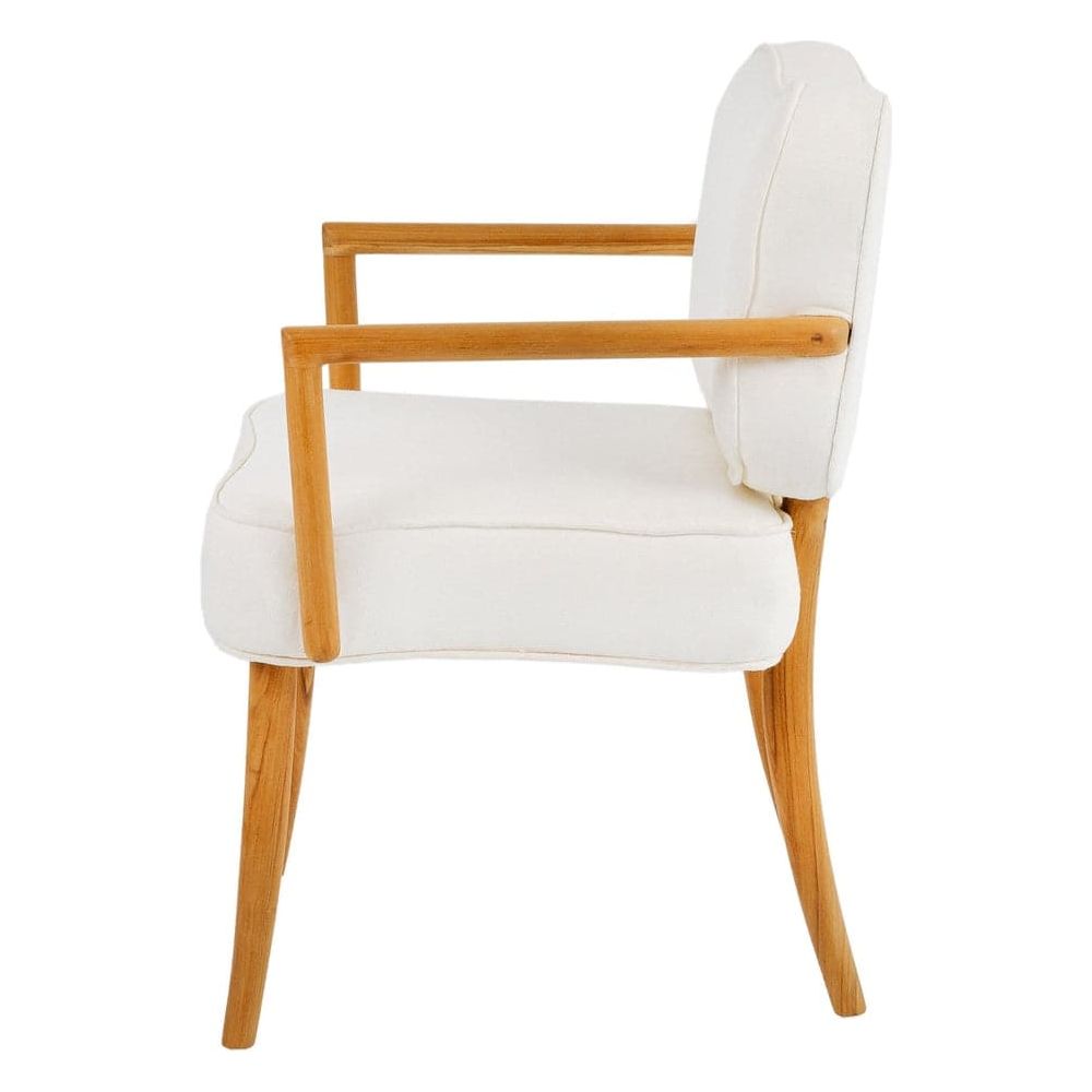 Royere Dining Arm Chair-France & Son-FL1087IVORY-Dining Chairs-10-France and Son