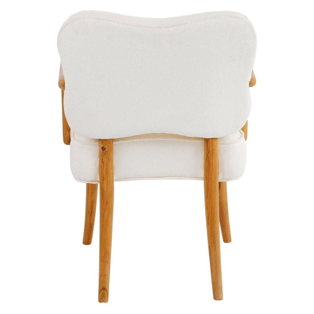 Royere Dining Arm Chair-France & Son-FL1087IVORY-Dining Chairs-9-France and Son
