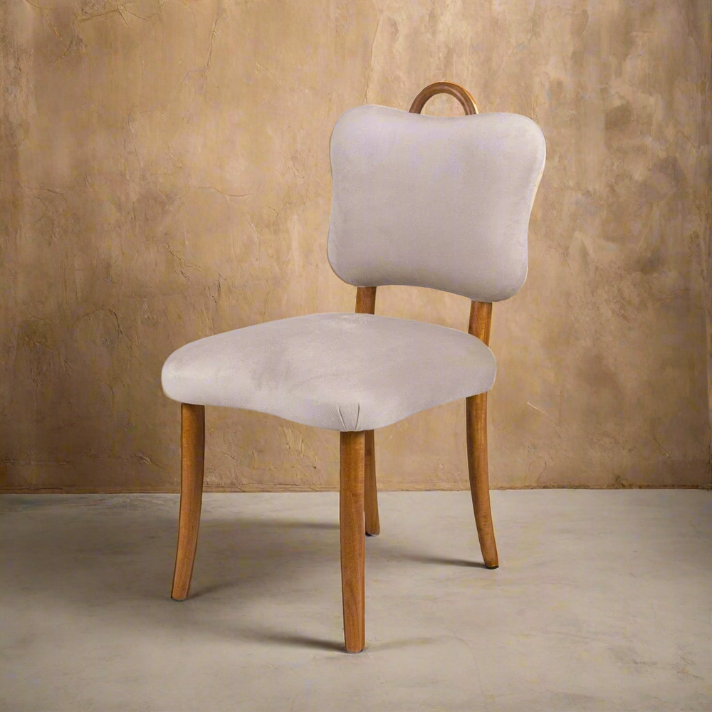 Charlotte Dining Side Chair with Handle - Velvet
