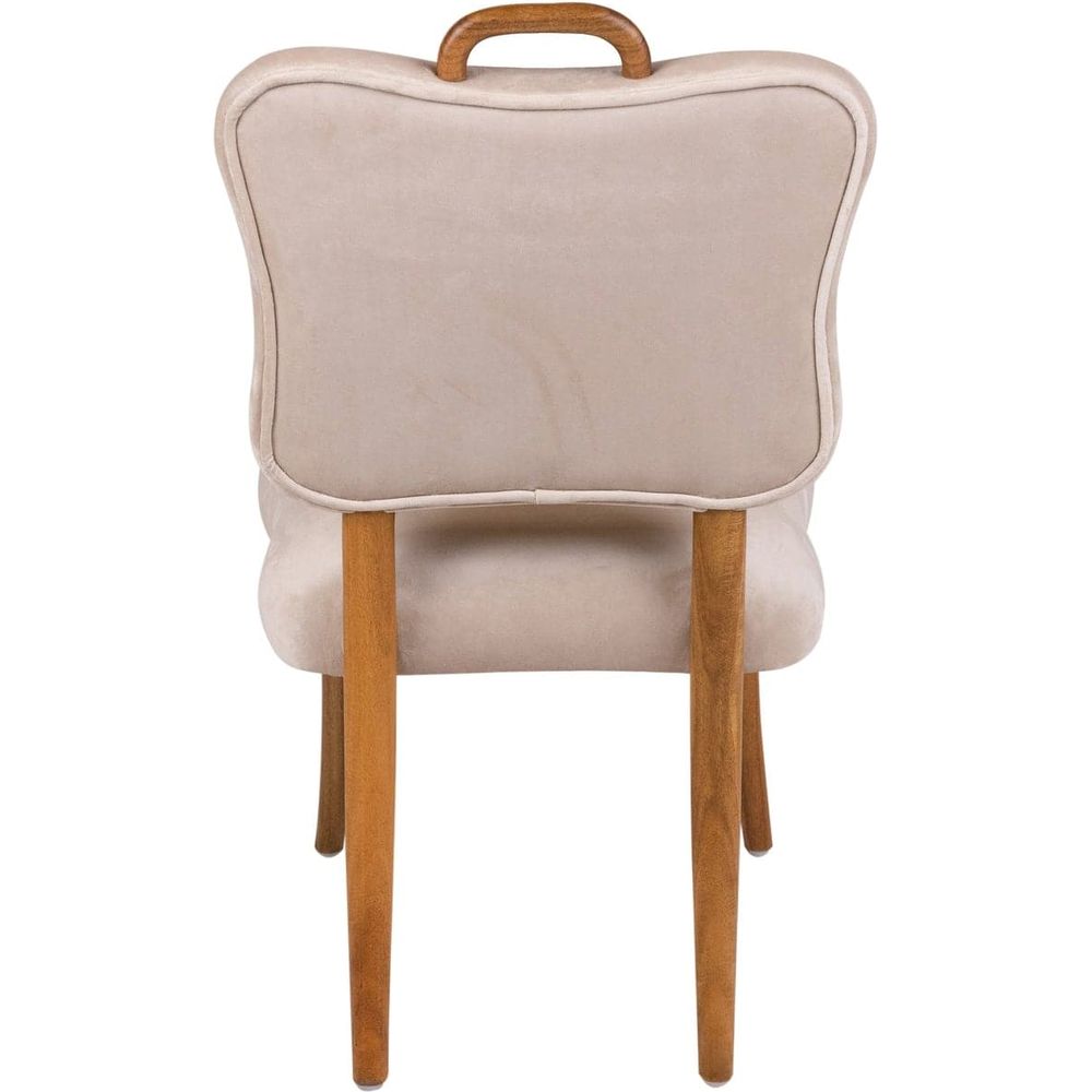 Royere Dining Chair - Velvet-France & Son-FL1088H-BGE-Dining Chairs-5-France and Son