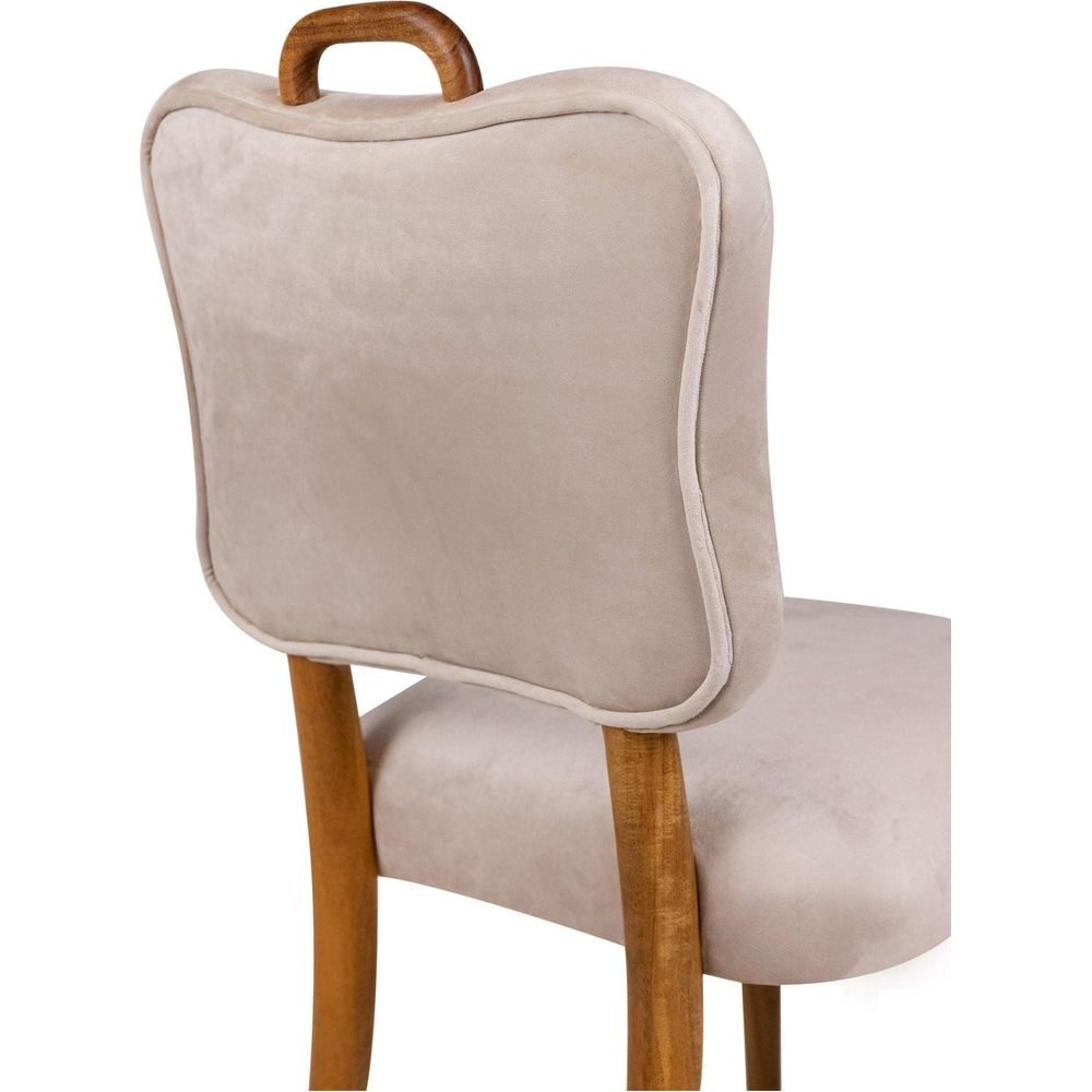 Royere Dining Chair - Velvet-France & Son-FL1088H-BGE-Dining Chairs-6-France and Son