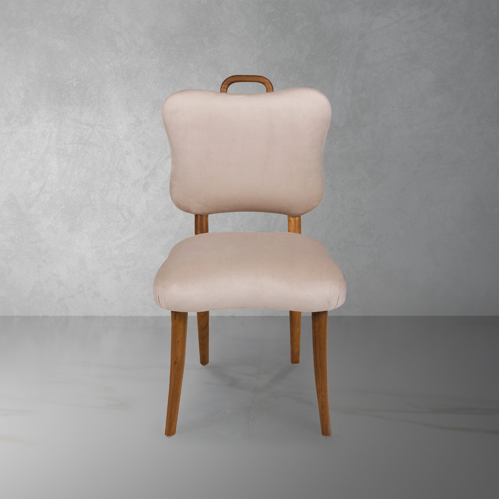 Royere Dining Chair - Velvet-France & Son-FL1088H-BGE-Dining Chairs-1-France and Son
