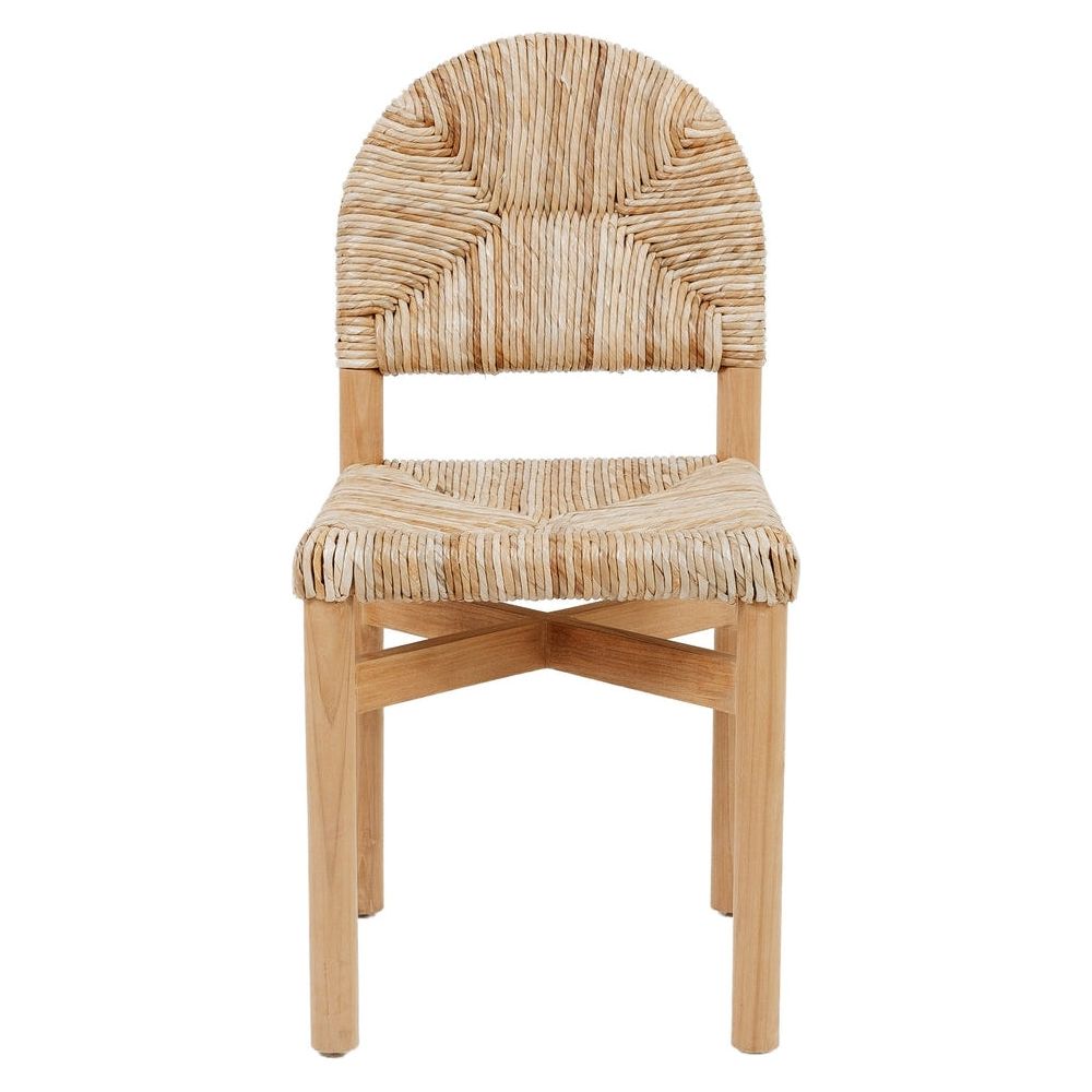 Perriand Rounded Side Chair-France & Son-FL1091NTRL-Dining Chairs-1-France and Son