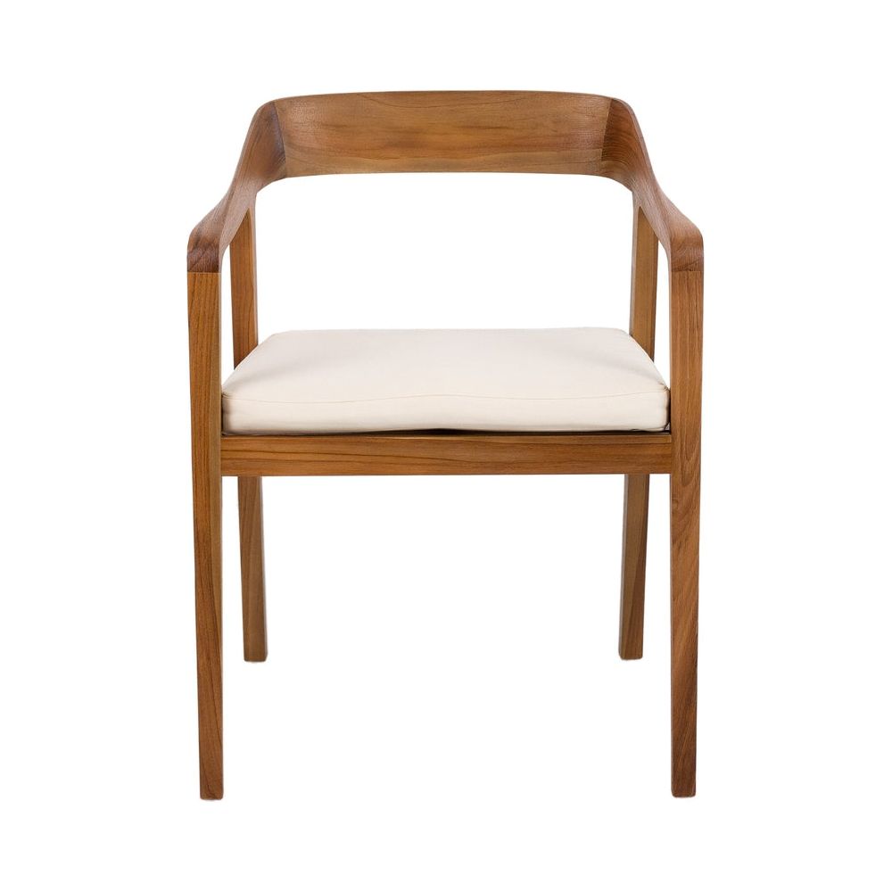 Fields Teak Dining Arm Chair-France & Son-FL1094BGE-Dining Chairs-2-France and Son