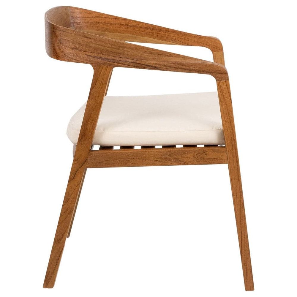 Fields Teak Dining Arm Chair-France & Son-FL1094BGE-Dining Chairs-5-France and Son