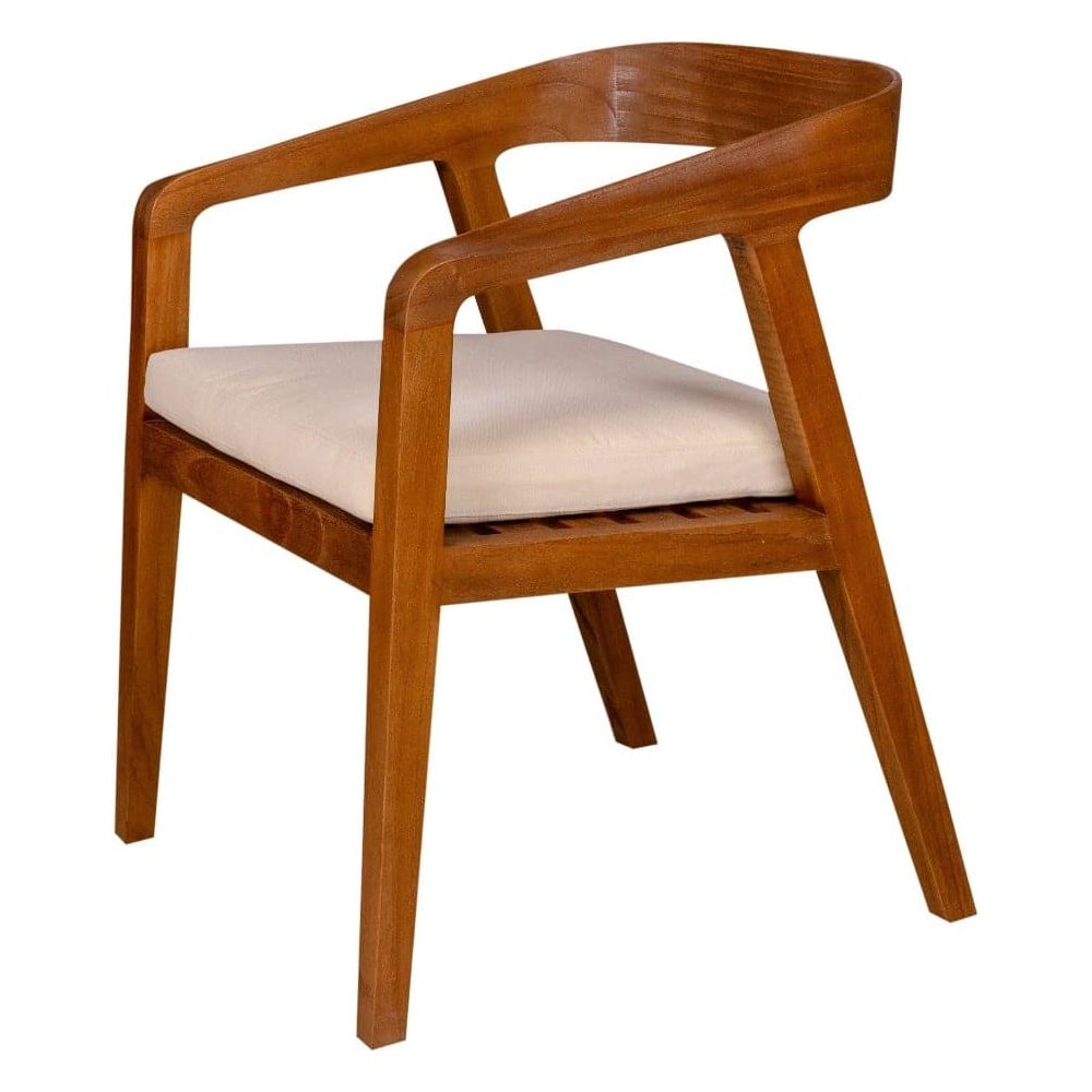 Fields Teak Dining Arm Chair with Cushion