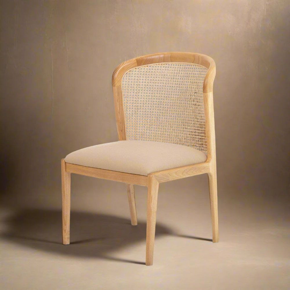 Quinn Teak Dining Chair-France & Son-FL1095BGE-Dining Chairs-1-France and Son