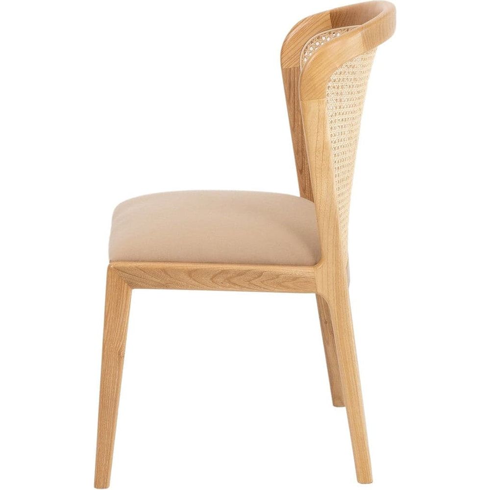 Quinn Teak Dining Chair-France & Son-FL1095BGE-Dining Chairs-6-France and Son