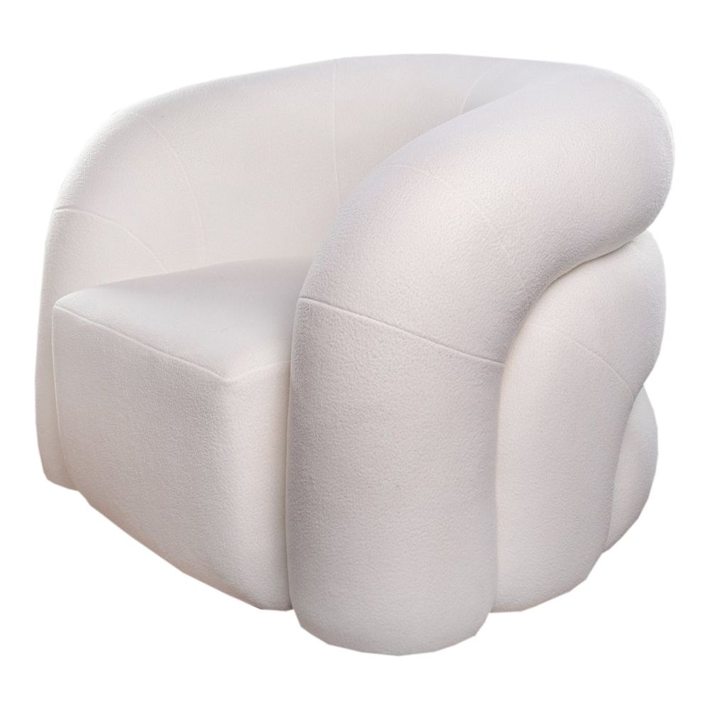 Polar Bear Swivel Chair-France & Son-FL1097IVORY-Lounge Chairs-1-France and Son