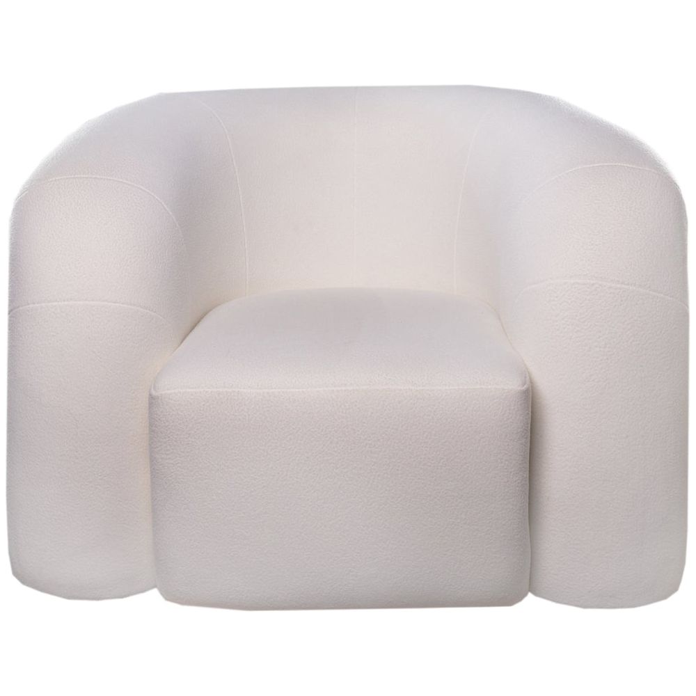 Polar Bear Swivel Chair-France & Son-FL1097IVORY-Lounge Chairs-2-France and Son